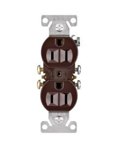 3-WIRE 15A DUPLEX RECP 15A BRN