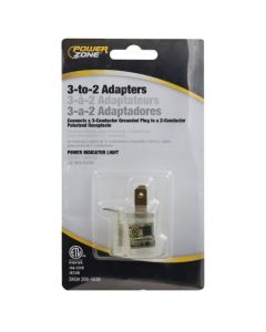 ADAPTER GROUND 3-TO-2 W/LIGHT