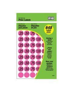 3/4" PINK PRICE LABEL 30102