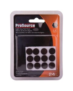 1/2" RND LT DUTY FELT PAD BRN