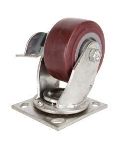 4' CASTER SWIVEL POLY/ZINC