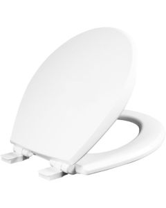 TOILET SEAT RND WOOD WHITE