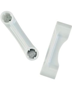 ENDCAP SHELF & ROD WHITE