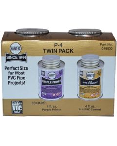  PVC CEMENT/PRIMER 019530 4 OUNCES 406-9316