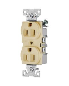 IVORY 2-GANG SOCKET BR15V