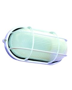  OVAL BULKHEAD FIXTURE 60 WATTS WHITE 1 Each 4055