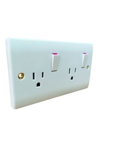  2 GANG SOCKET 110 VOLTS 1 Each CXE7047