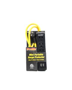 PRO GLO 3-OUTLET 2USB SURGESTRIP  YELLOW 1 Each D12611033