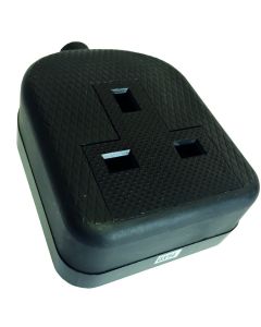  SINGLE TRAILING SOCKET 13 AMPS BLACK 1 Each C3721BK