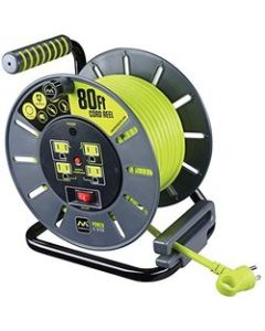 MASTERPLUG OPEN REEL 110V 4 OUTLETS 13 AMPS, 80 FEET 1 Each OLA801114G4SL-US