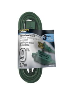 9FT GRN EXT CORD 16/2 SPT-2