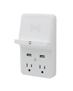 TAP 2-OUTLET 2-USB W/LESS CHG