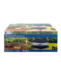 SOLAR POSTCAP LIGHT BLACK 4PK