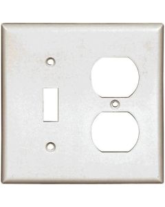 WALL PLATE 2G TGL/DUPL STD WHT