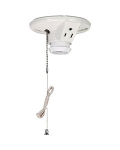 LAMPHOLDR W/OTLT WHT 660W 125V