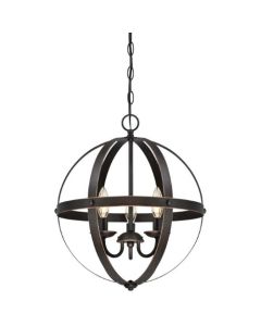 3LT CHANDLIER ORB W/HIGHLIGHTS