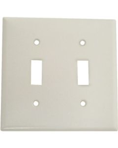 2-GANG WHITE WALL PLATE
