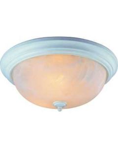 WHITE 2-LIGHT CEILING FIXTURE