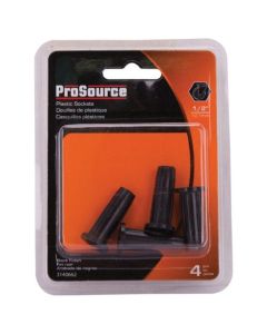 1/2" 4PC PLASTIC SOCKET BLK