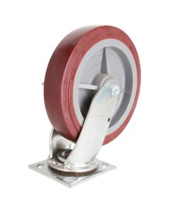 8' CASTER SWIVEL POLY/ZINC