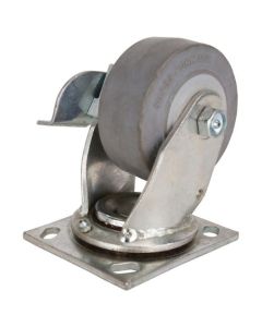 4" CASTER SWIVEL TPR/ZINC