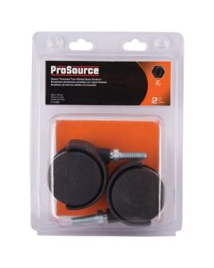 2" CASTER 2-WHEEL STEM BLK