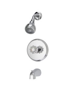 TUB/SHOWER FAUCET SGL HDL CHRM