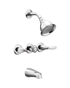 TUB/SHOWER FAUCET 3HNDL CHRM
