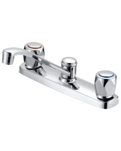 2-HNDL CHROME KITCHEN FAUCET