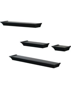 SHELF DECOR 4PC LEDGE BLACK