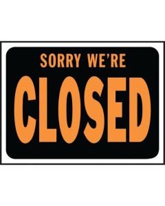 SIGN SORRY WE ARE CLOSED PLAST