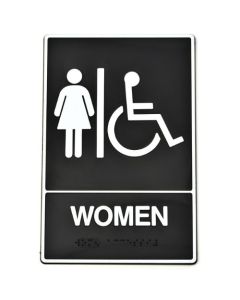 6X9" SIGN BRAILLE WMN HANDCAP