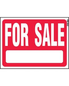 SIGN FOR SALE RED/WHITE PLSTC