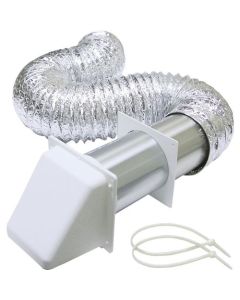 4"X5FT WH ALUM VENT DRYER KIT