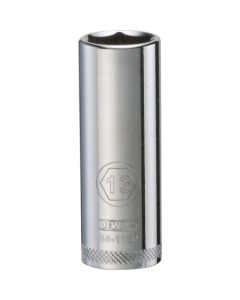 SOCKET DEEP 1/4 DRIVE 6PT 13MM