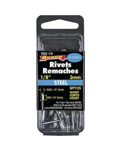 1X8X1/8" SHORT STEEL RIVET