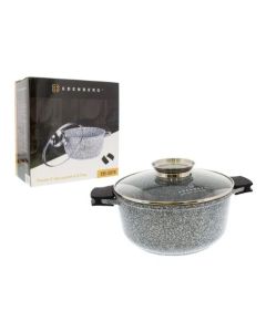 GREY 24*11.5CM POT WITH LID