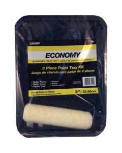 PLASTIC 9" ROLLER/TRAY 3pk