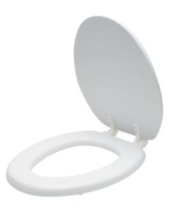 100-7 TOILET SEAT SOFT ELONG  19 INCH WHITE 105-0608