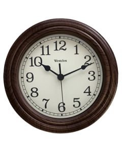  WESTCLOX ROUND WOOD WALL CLOCK  33883/ 33883P