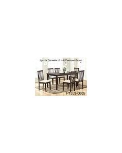  DINING SET BROWN P1353-0005